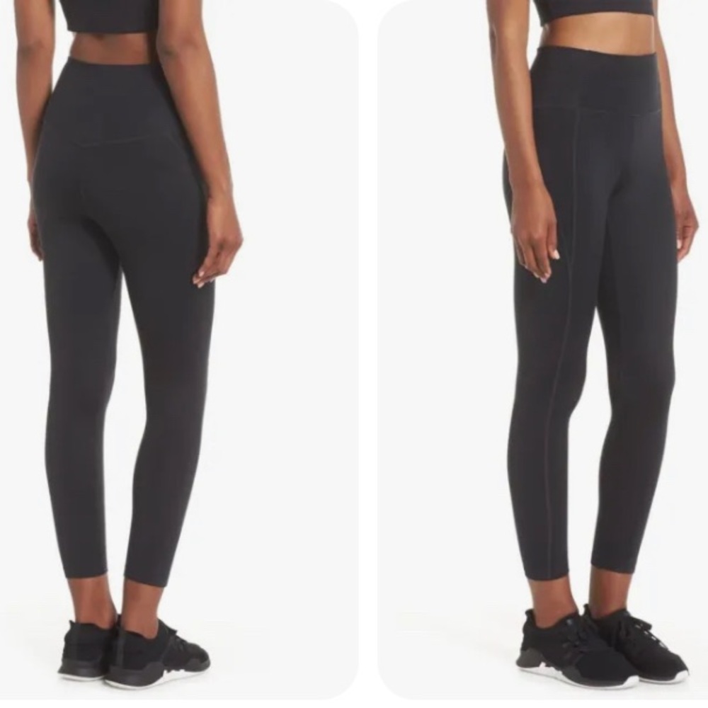 Girlfriend Collective Black Compressive High-Rise Legging #4008 Black 7/8 XS